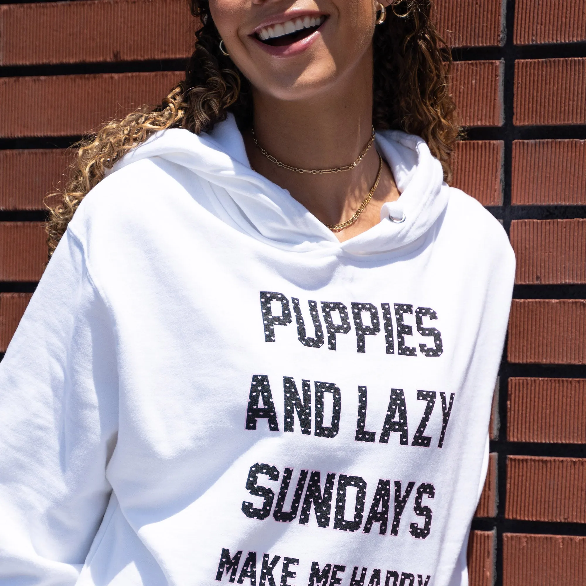 Puppies and Lazy Sundays Hearts | Pullover Hoodie