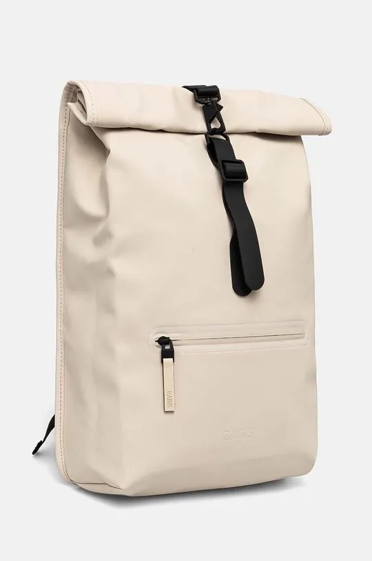 Rains backpack Rolltop Rucksack W3 beige color smooth 13320-26