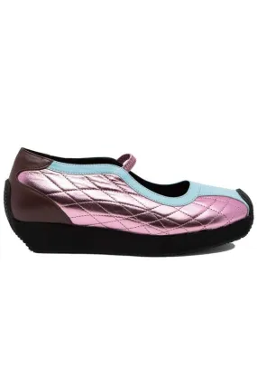 remi pink metallic napa mary jane sneaker - Pink