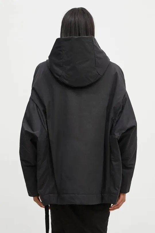 Rick Owens jacket Hooded Peter women's black color DS02D2725.MU