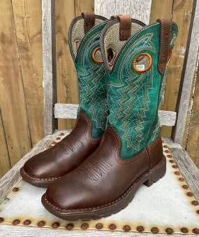 Rocky Women's Legacy 32 Brown and Green Cowgirl Work Boots RKW0342