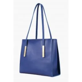 RTW Blue Zipper Shoulder Bag With Long Handle Blue Women Shoulder Bags