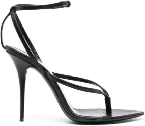 Saint Laurent 105mm Gippy leather sandals Black