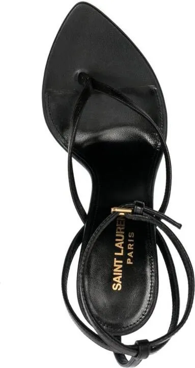 Saint Laurent 105mm Gippy leather sandals Black