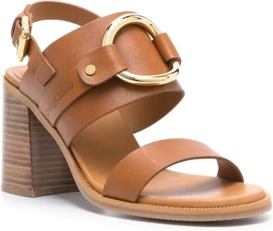 See by Chloé Hana 80mm leather sandals Brown