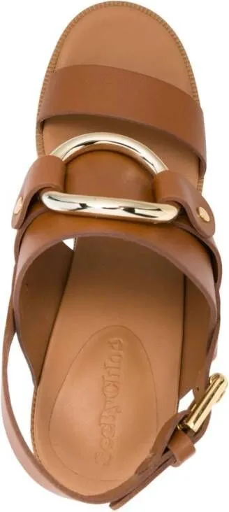 See by Chloé Hana 80mm leather sandals Brown