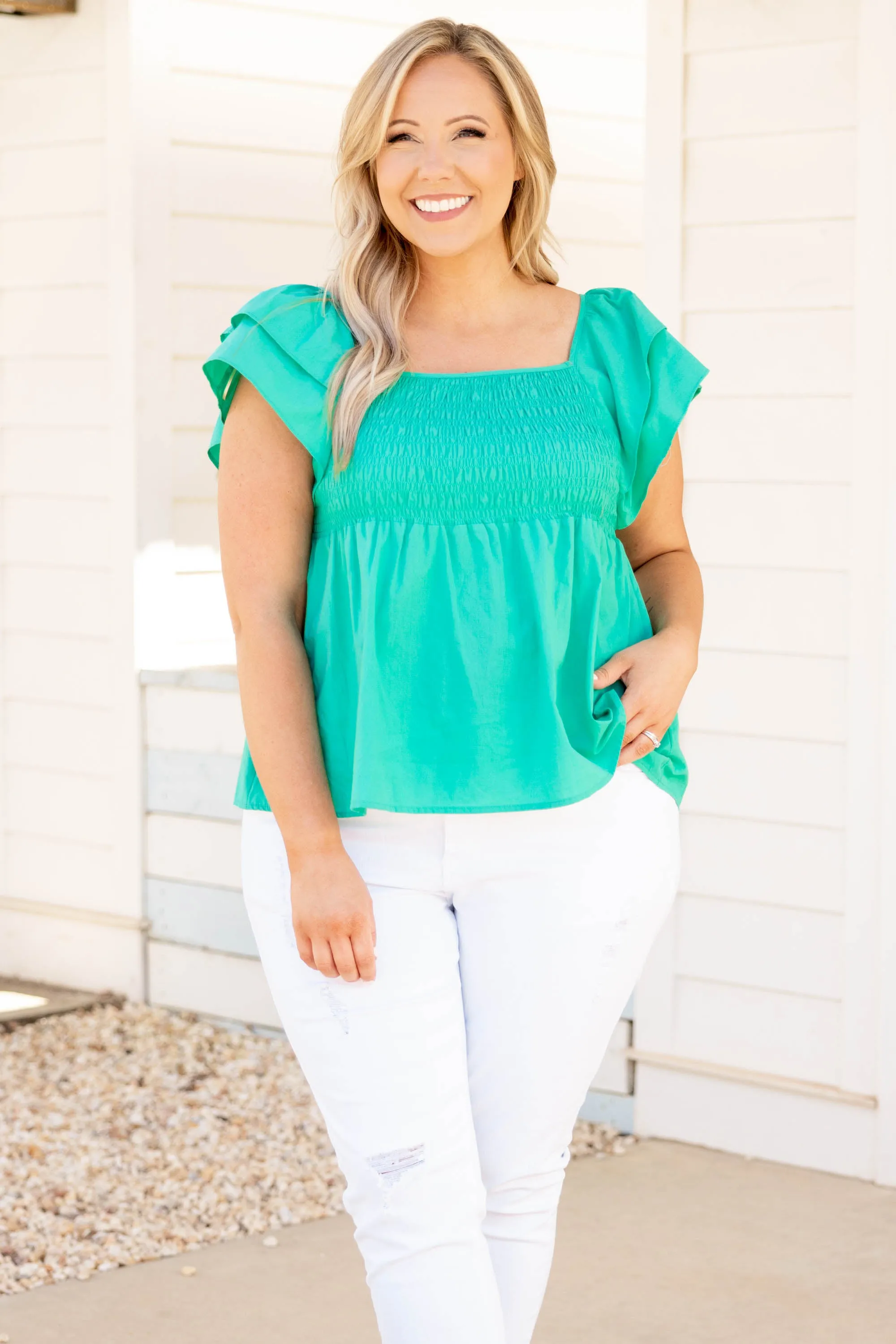 Simply Biased Top, Emerald