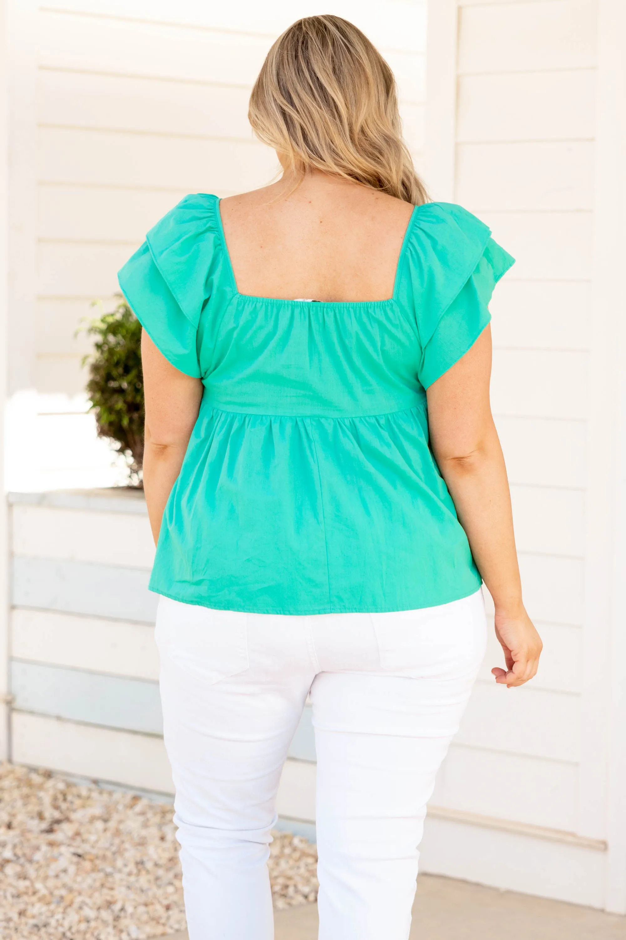 Simply Biased Top, Emerald