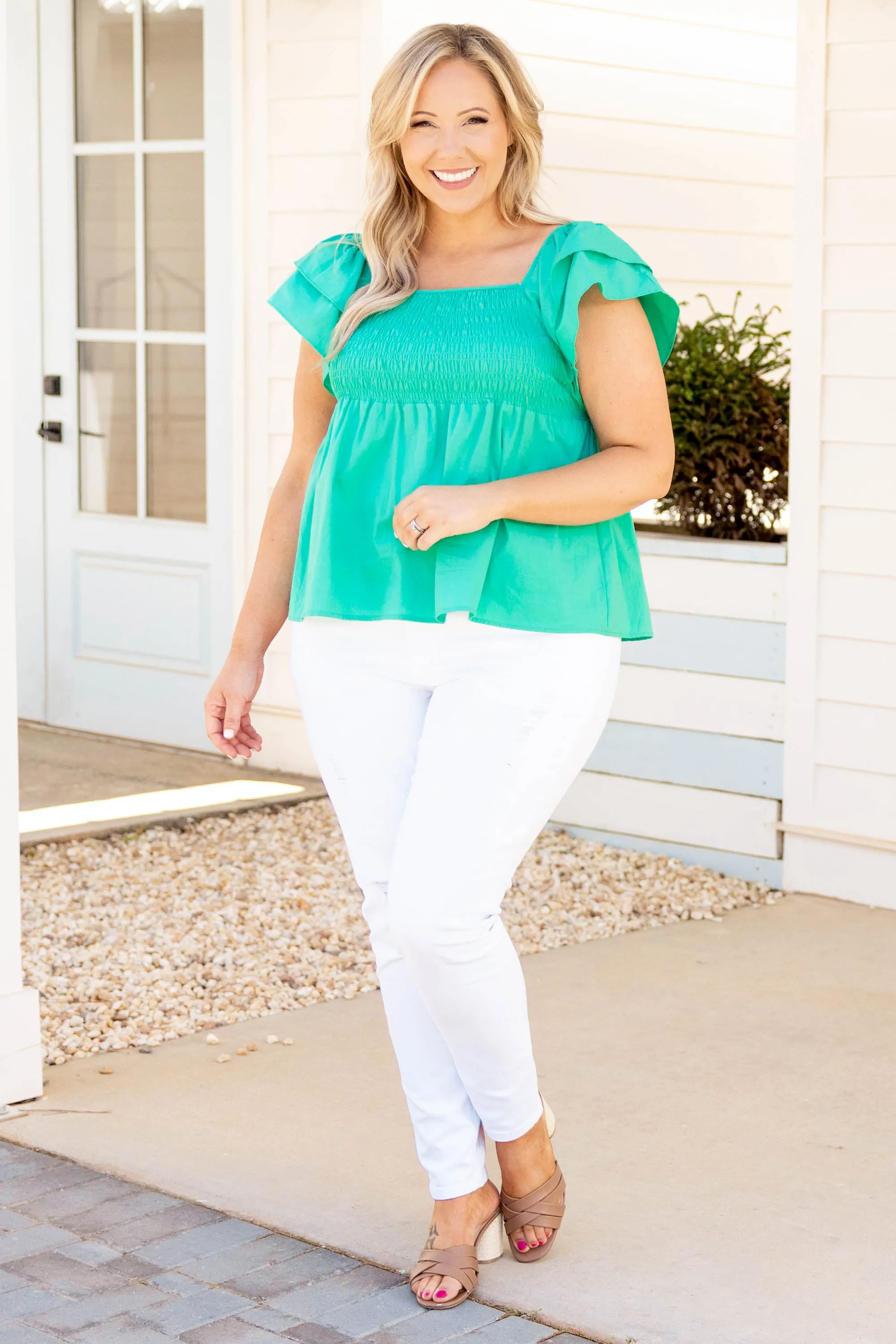 Simply Biased Top, Emerald