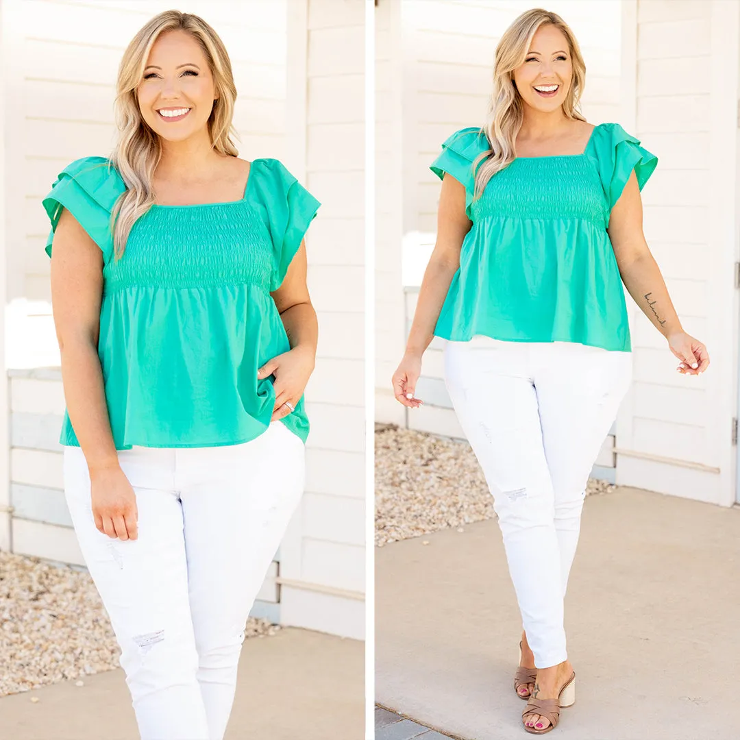 Simply Biased Top, Emerald