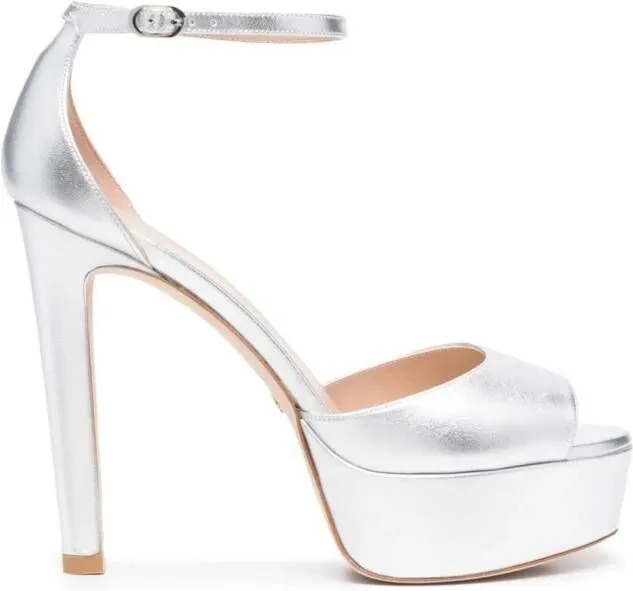 Stuart Weitzman Disco platform 130mm sandals Grey