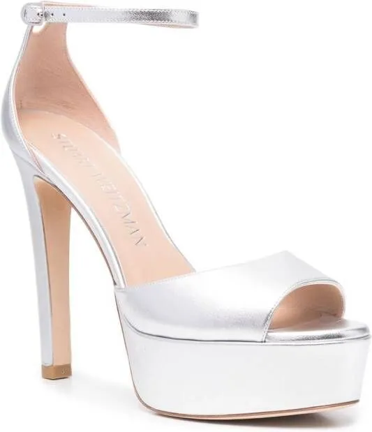 Stuart Weitzman Disco platform 130mm sandals Grey