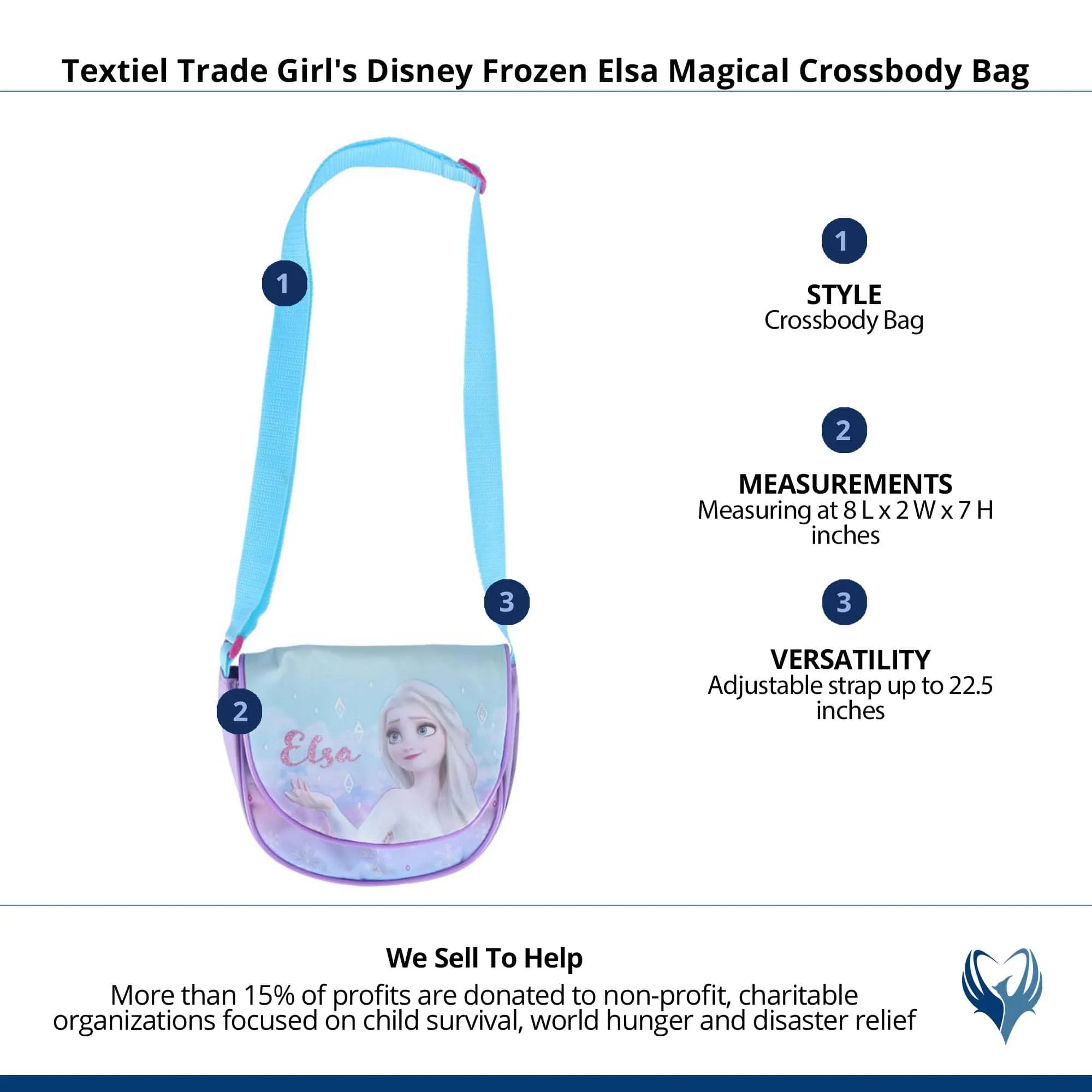 Textiel Trade Girl's Disney Frozen Elsa Magical Crossbody Bag