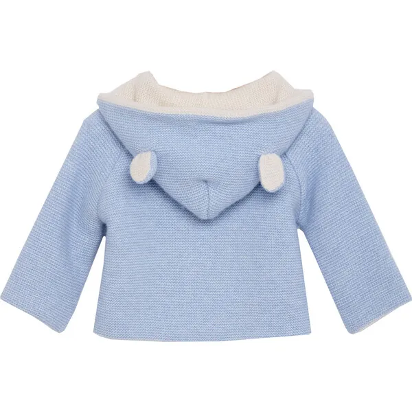 Trotters London Teddy Coat, Pale Blue