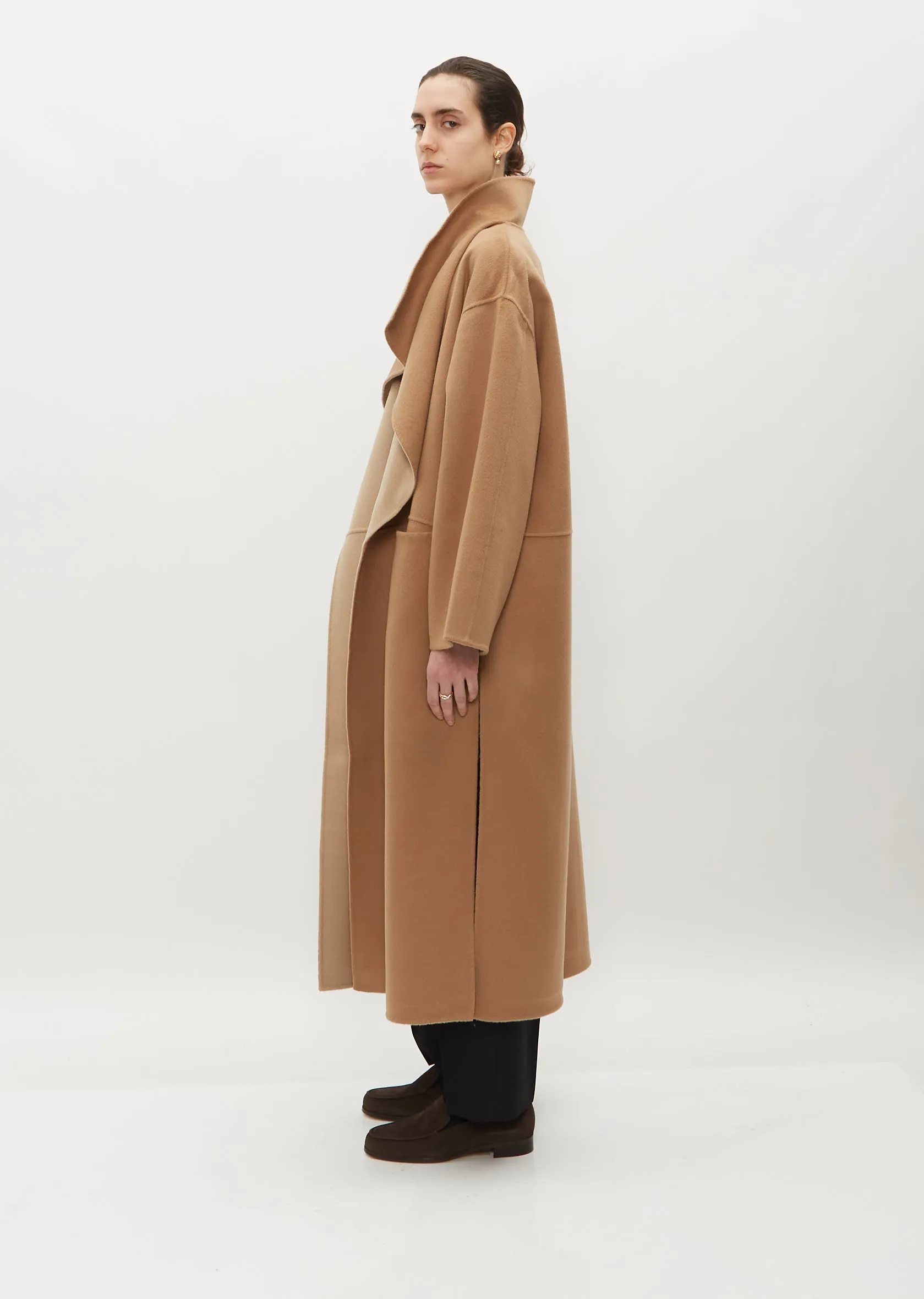 Two-Tone Signature Wool Cashmere Coat