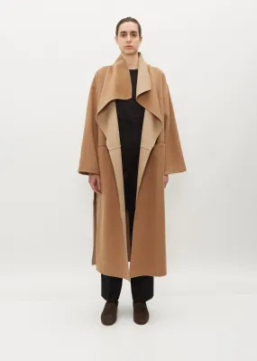 Two-Tone Signature Wool Cashmere Coat