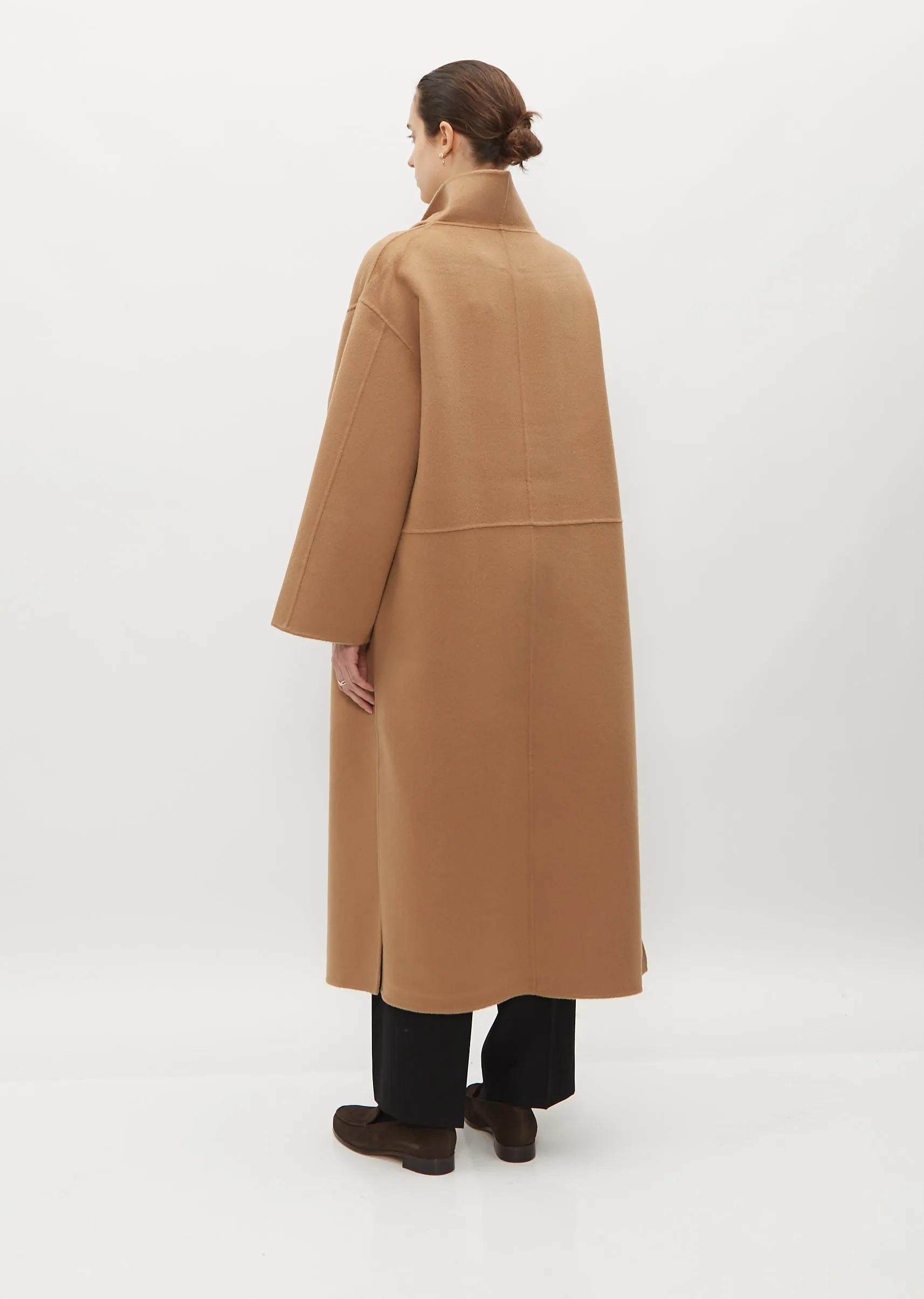 Two-Tone Signature Wool Cashmere Coat