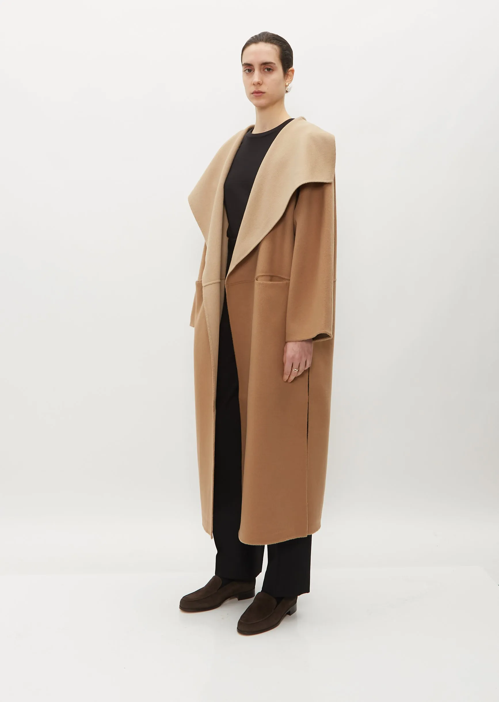 Two-Tone Signature Wool Cashmere Coat