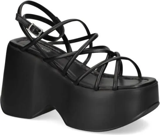 Vic Matie 110mm platform leather sandals Black