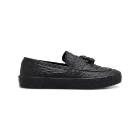 VM005-Loafer Leather (Croc Black/Black)