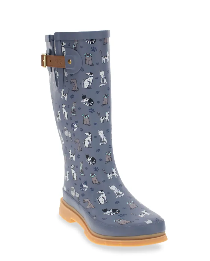 Western Chief Womens Furry Friends Tall Rain Boots