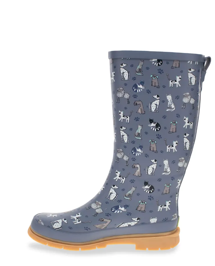 Western Chief Womens Furry Friends Tall Rain Boots