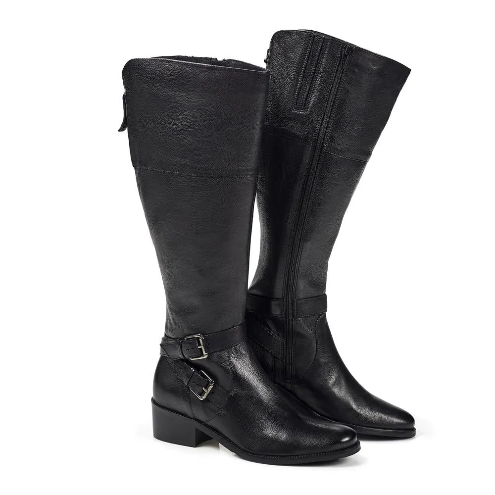 Wide Fit Leather Knee Boots - CARM28509 / 313 436