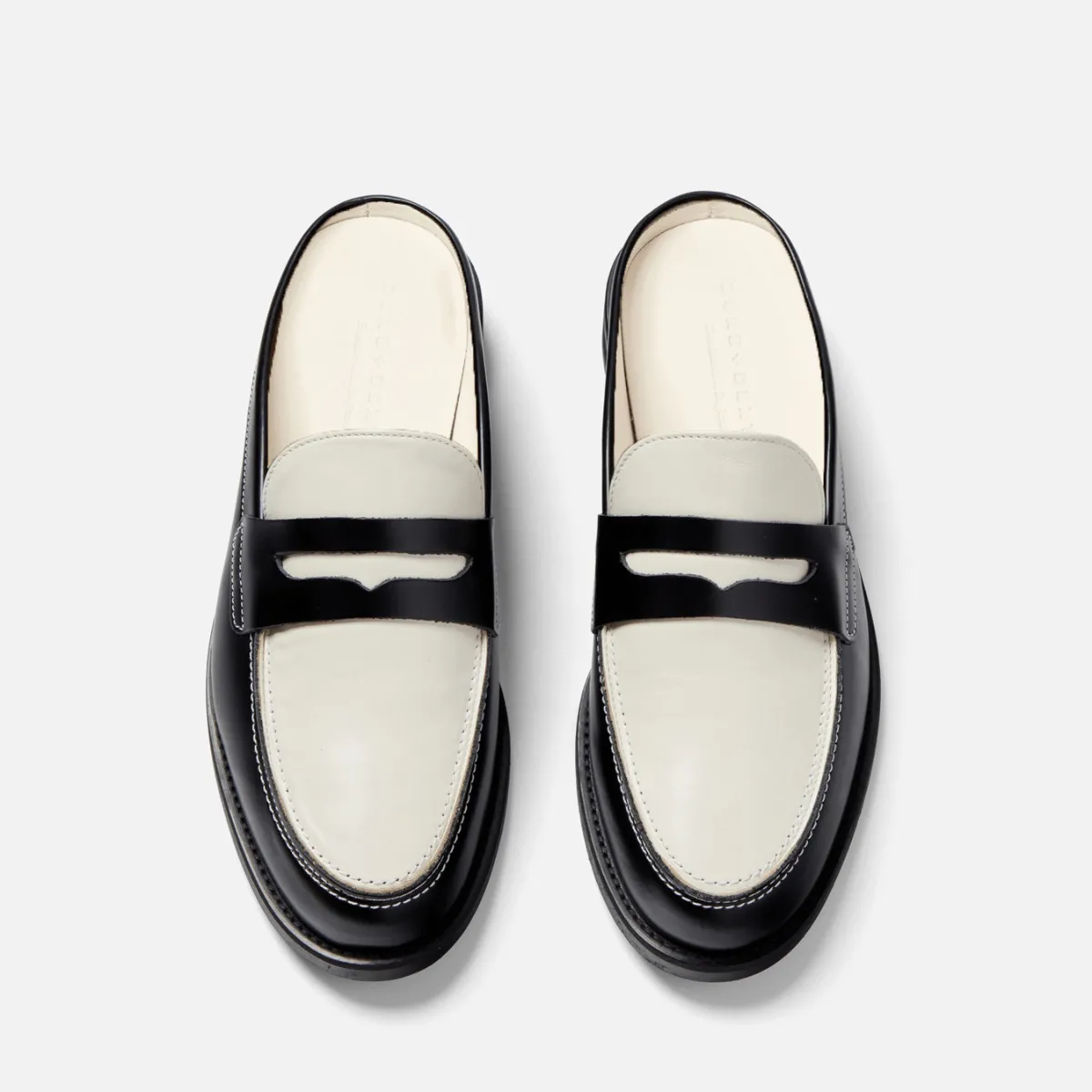 Wilde Black + White Mule Loafer - Men's