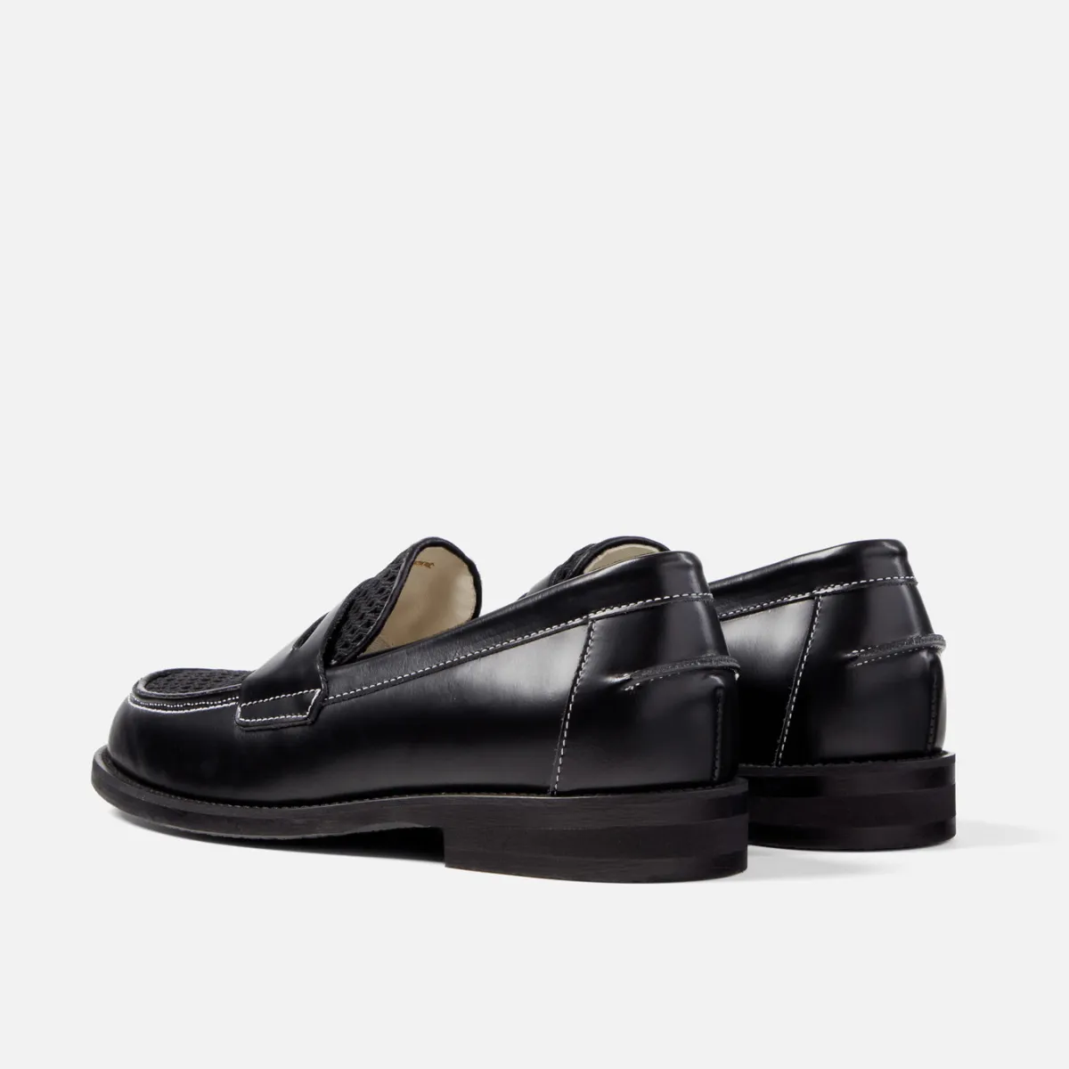 Wilde Black Rattan Penny Loafer - Men's