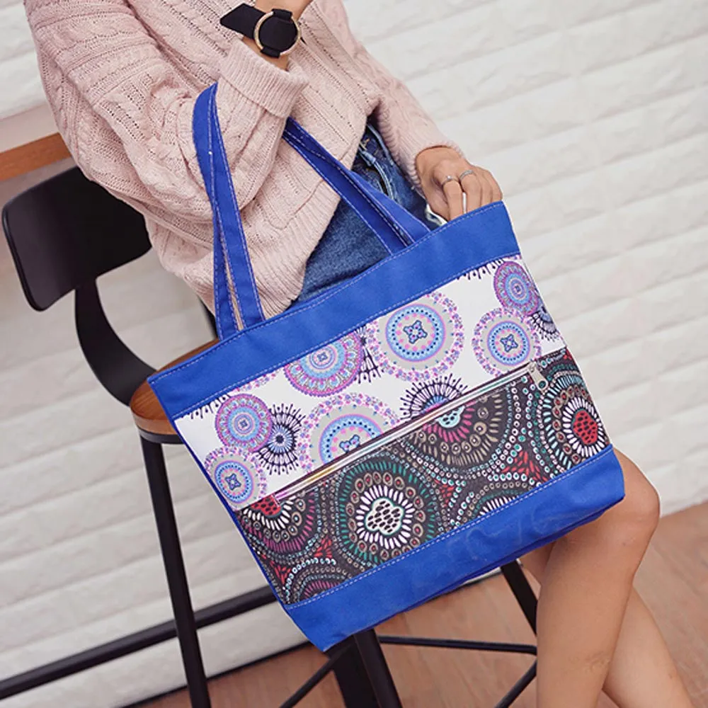 Women Tote Bag Handbag Shoulder Bags Taibal Totem Printed Canvas Casual Designer Handbags bolsos mujer