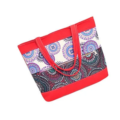 Women Tote Bag Handbag Shoulder Bags Taibal Totem Printed Canvas Casual Designer Handbags bolsos mujer