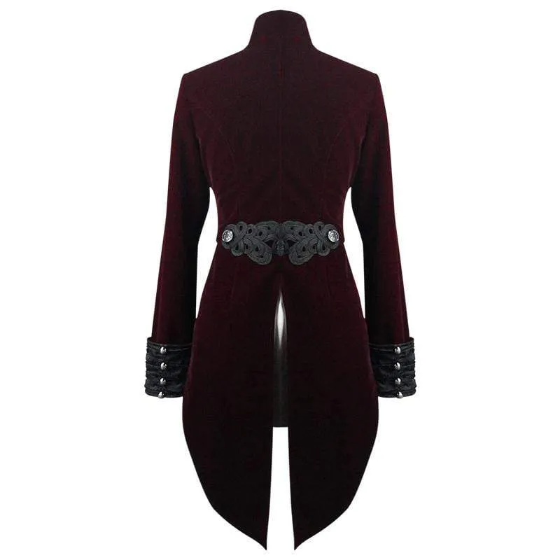 Women's Goth Jacquard Short Dovetail Coat