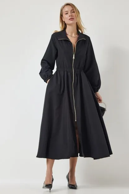 Women's Zippered Trench Coat