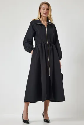 Women's Zippered Trench Coat